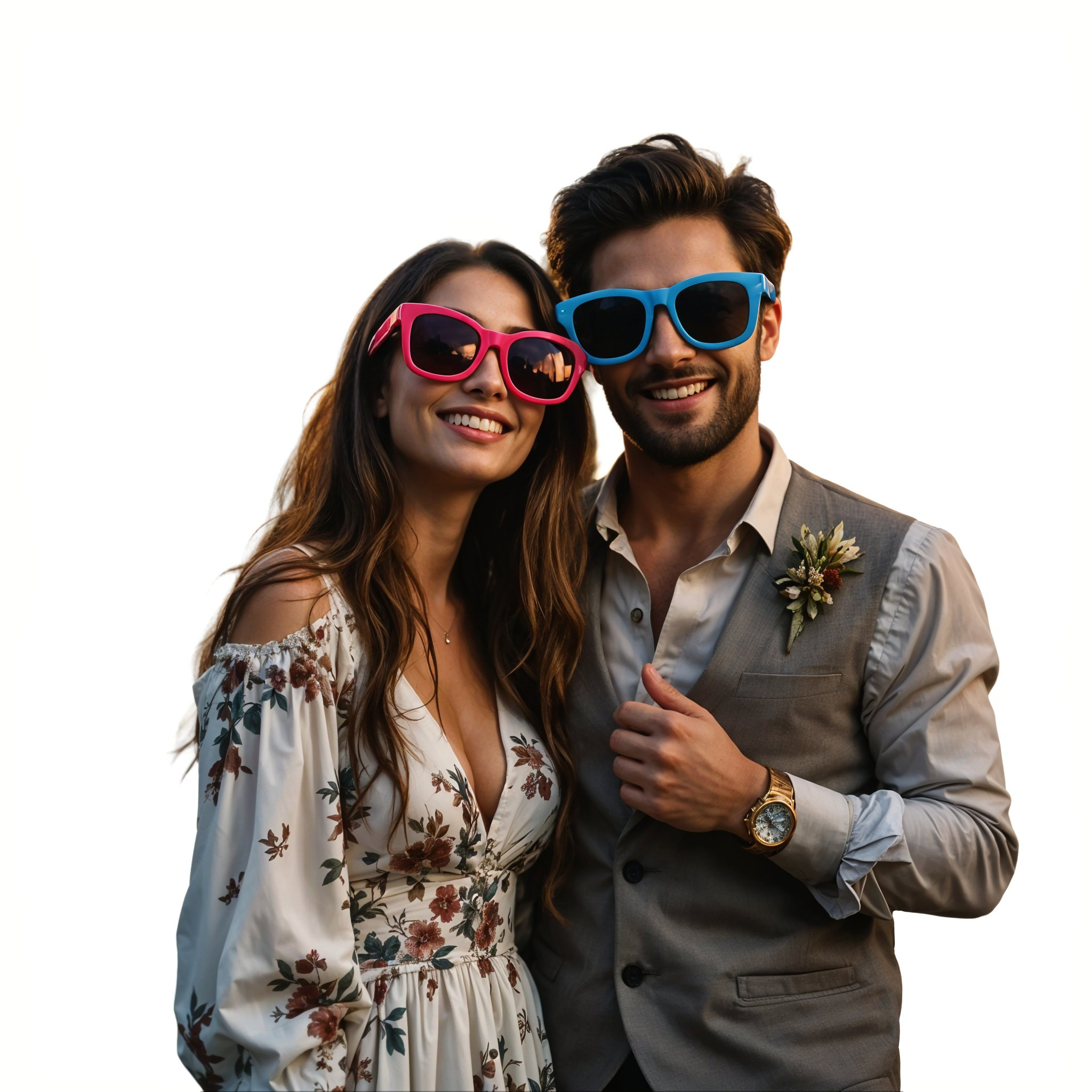 Borne photobooth à impression immédiate avec écran Souriez lors d'un événement